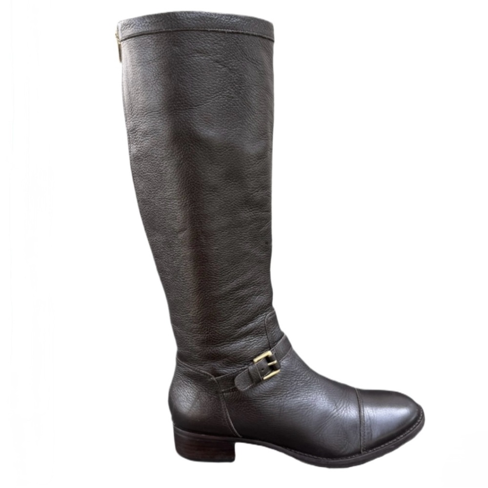 Talbots Genuine Leather Riding Boots by Sz 6 Dark Brown Made in Brazil